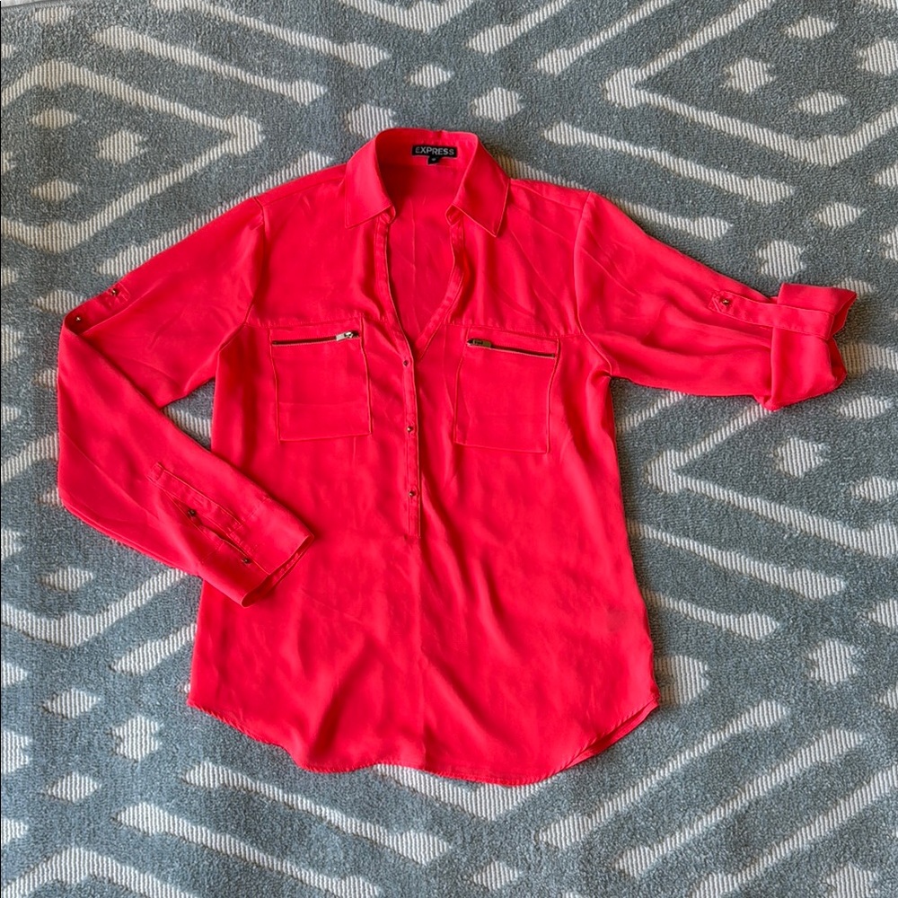 Express Pink Tunic Top with Elegant Design